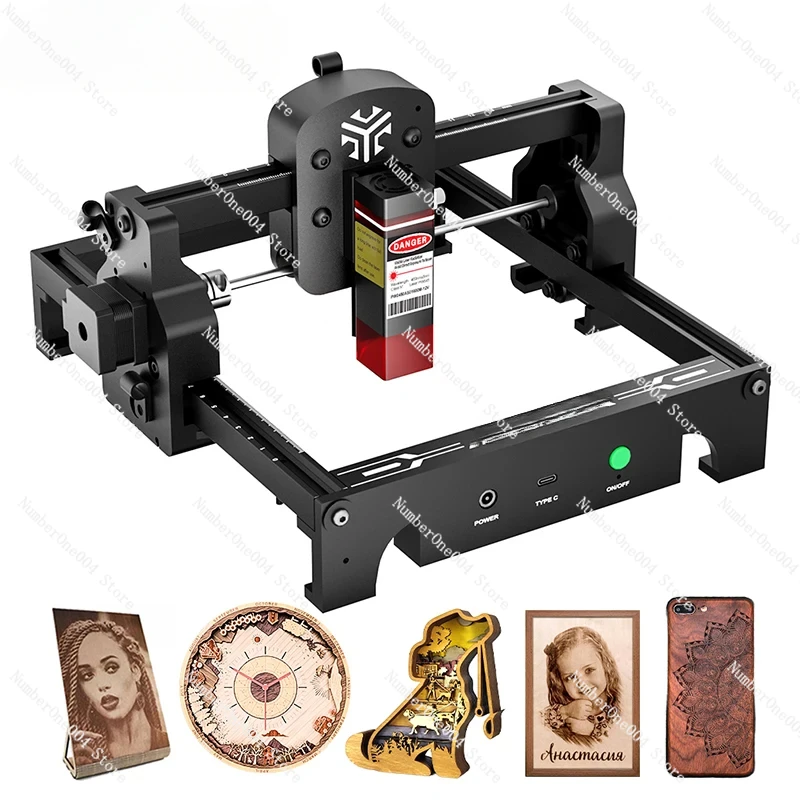 Mini Portable Laser Engraver 2.5W DIY Laser Cut Engraving Machine Engrave Logo Wood Painted Metal Acrylic Glass Leather