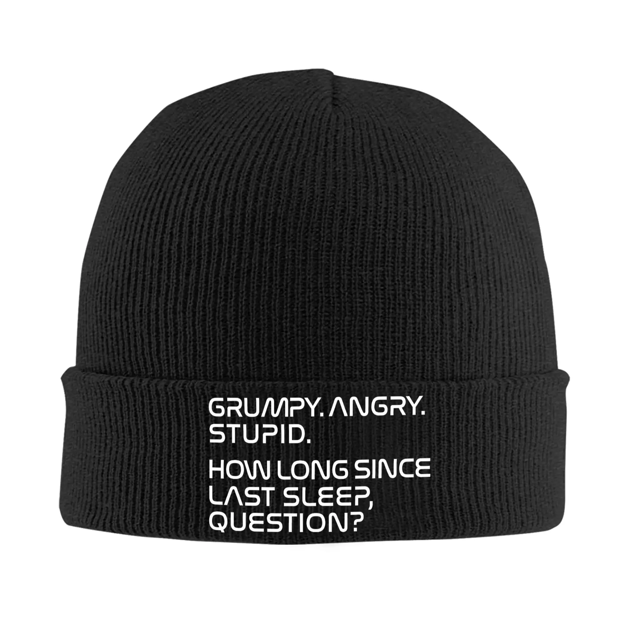 Project Hail Mary Grumpy-Rocky Quote Knitted Hat Women Men Beanies Autumn Winter Fashion Hat Acrylic Sci-Fi Adventure Warm Cap