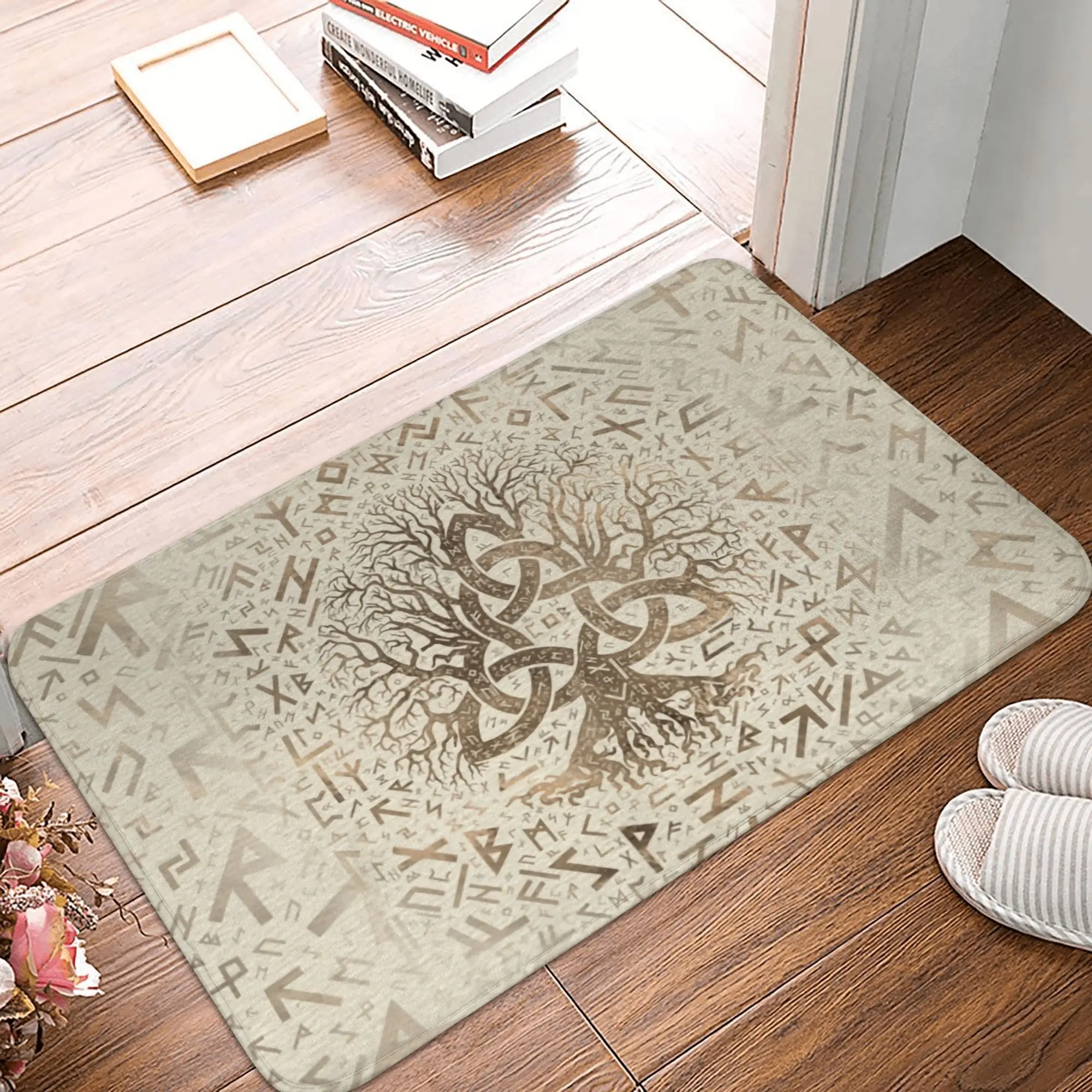 Home Decor Design Ideas - Norse Tree Of Life Printed Flannel