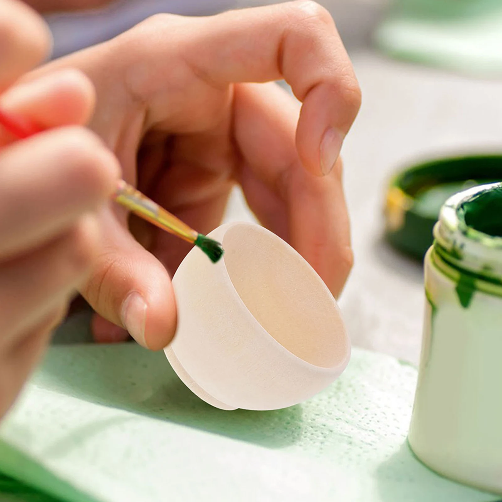 

20Pcs Unique DIY Wooden Bowls Fine Sanded Blank Bowls for Painting Crafts Decorations Kids School Art Projects