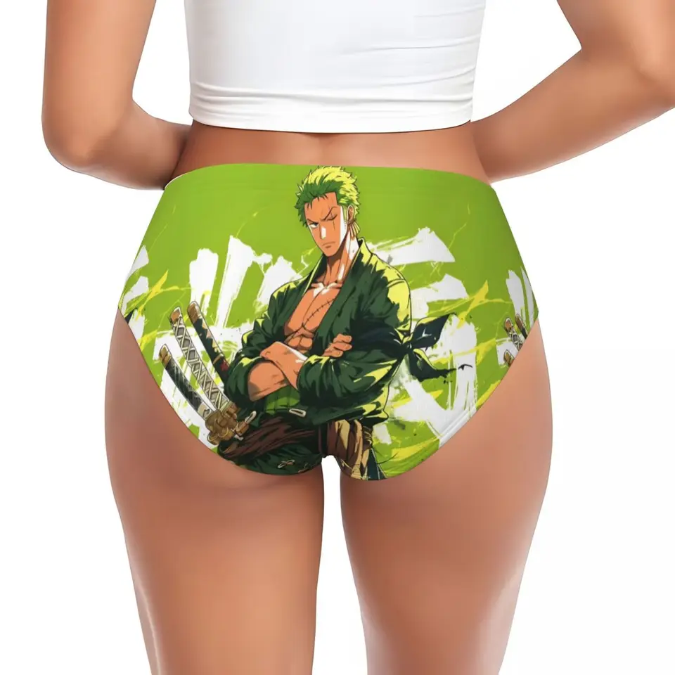 Custom One P-Pieces Zoro Cartoon Briefs Underwear Womens