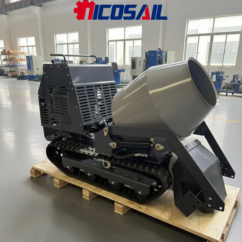 

750kg Concrete Mixer Dumper Certified Euro 5 Hydraulic Tipper Mixing Bucket High Efficiency Compact for Construction Site