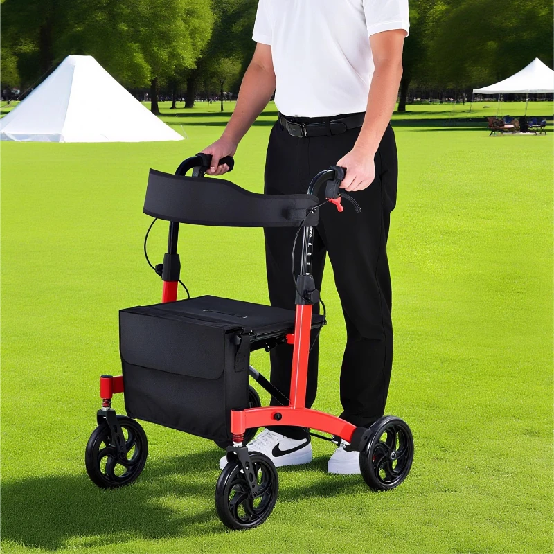 Hand-powered Rehabilitation Walker for Elderly Can Push and Sit Walkers, Elderly Walking Walker Transfer Chair, Assisted Walking