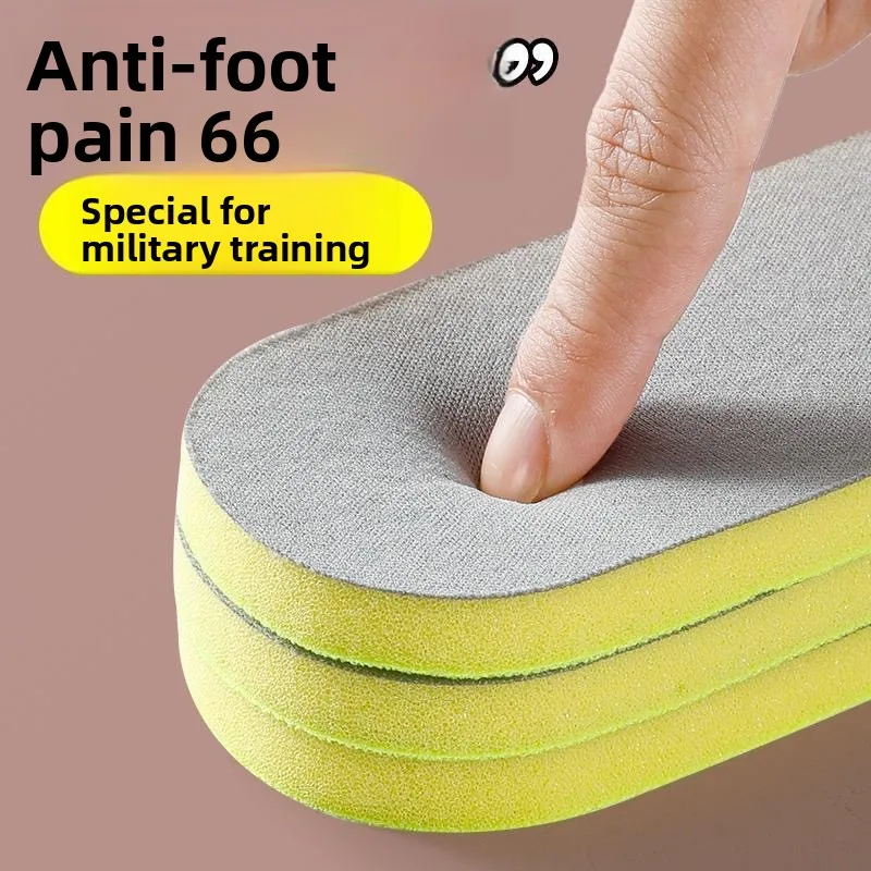 Thick Sports Shoe Insoles for Men Women Super Soft Cloud Feeling High Elastic Shock Absorbing Breathable Sweat Absorbing Foot