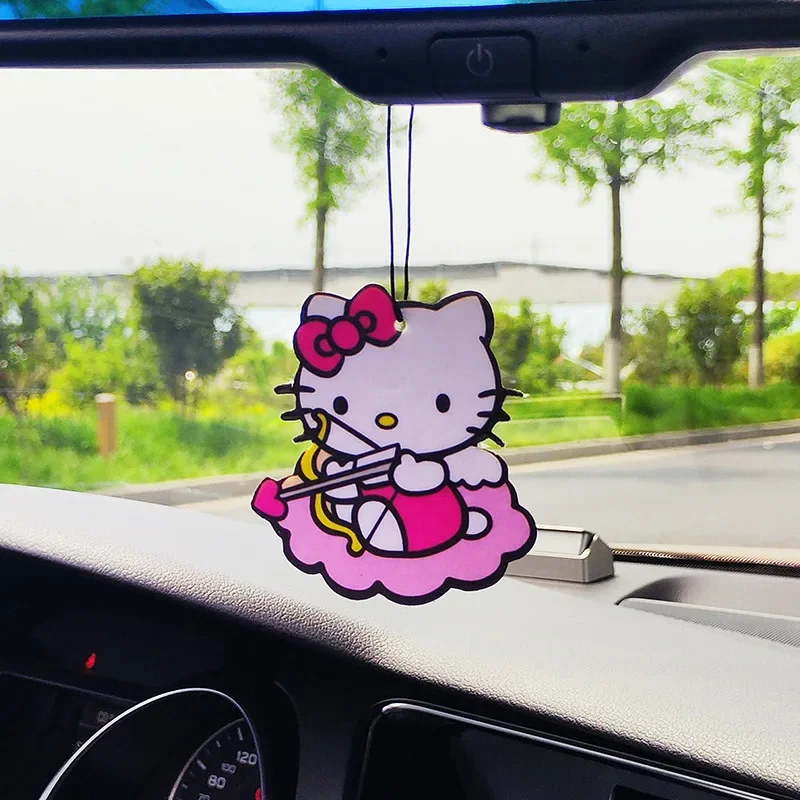 Sanrio Hello Kitty Car Fragrance Pendant Long-lasting Aromatherapy Fragrance Piece Fashion Car Deodorization Decoration Gifts