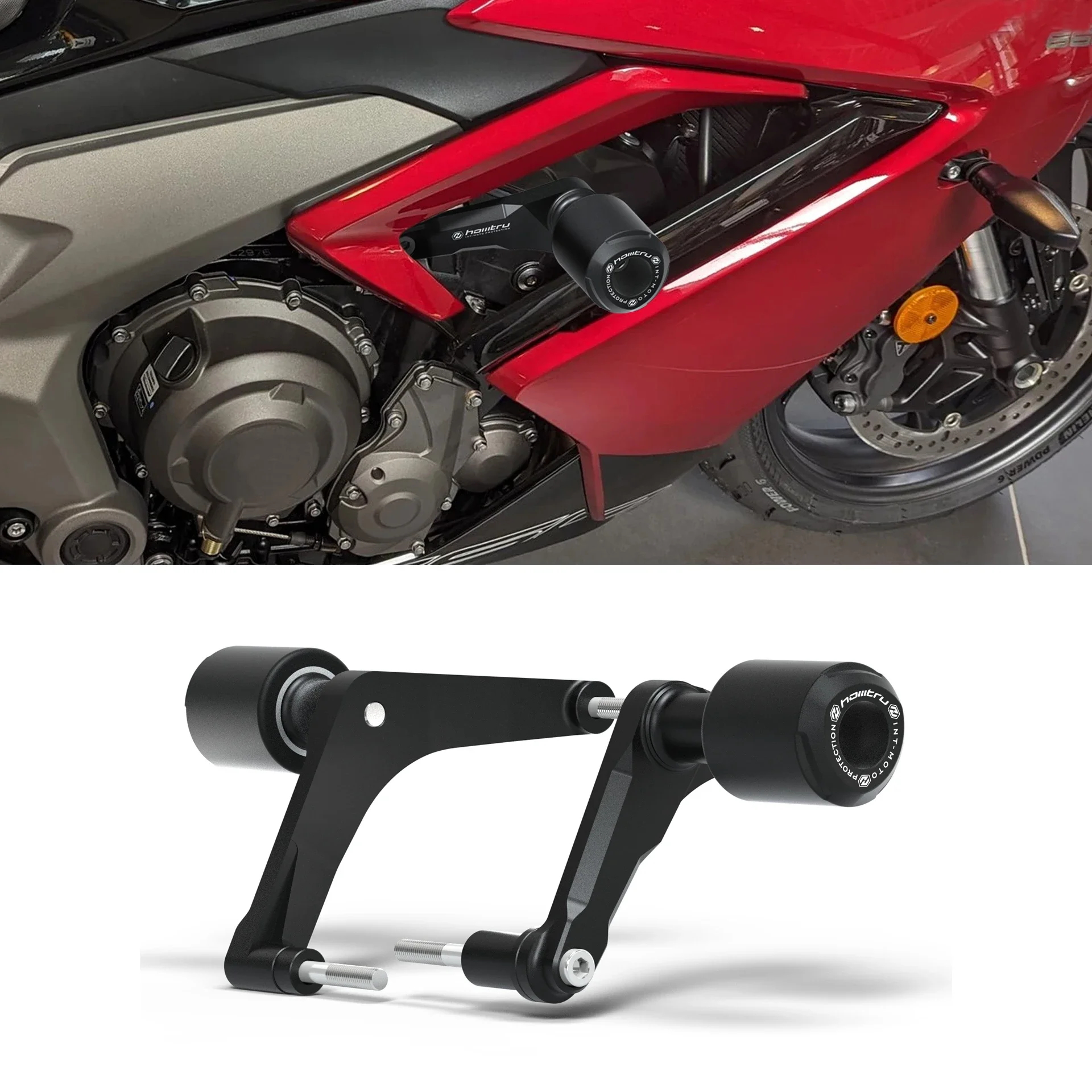 Black Aluminum Alloy Crash Protection Frame Sliders for Triumph Daytona 660 2024-2025 Motorcycle Bike Safety Crash Protectors