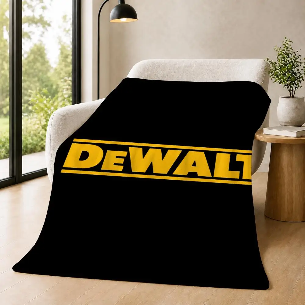 DEWALT Throw Soft Flannel Throw Blanket for Sofa, Bed Dorm Nap Pet Blanket Gift Available