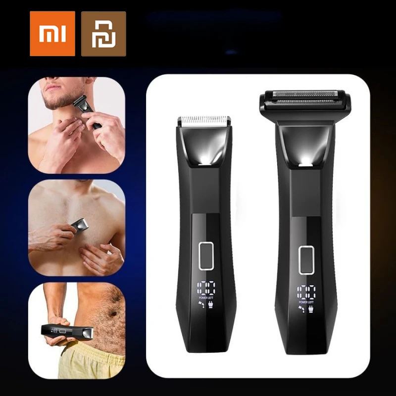 

Xiaomi Youpin 2 IN 1 Painless Face Shaver Bikini Mens Body Trimmer IPX6 Waterproof Ball Trimmer Rechargeable Electric Shaver
