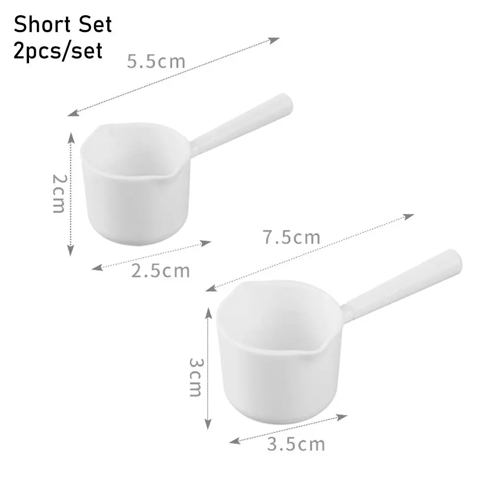 

2Pcs Durable Kitchen Gadgets Measuring Spoon Salt Washing with Scale Powder Spoon 5-15ml Transparent Pet Feeding Scoop