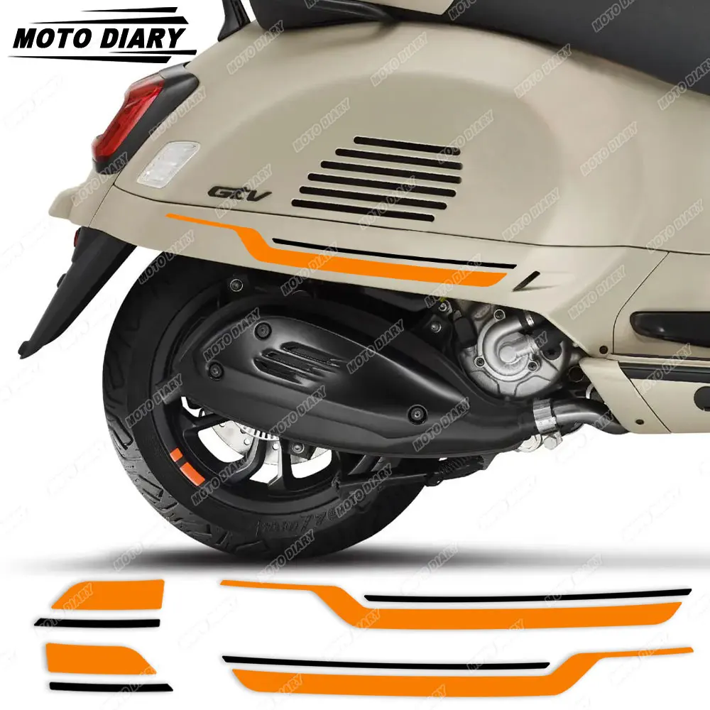 For Vespa GTS 125 250 300 Super GTV 250 GTV 300 GTS250 GTS300 GTV300 GTV300 Scooter Sticker Set Side Body Decals Waterproof