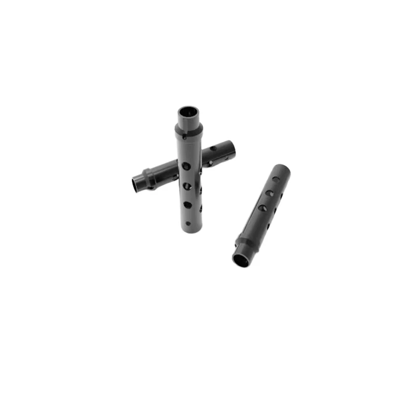 CNC machining custom stainless steel precision porous shaft parts with blackened surface
