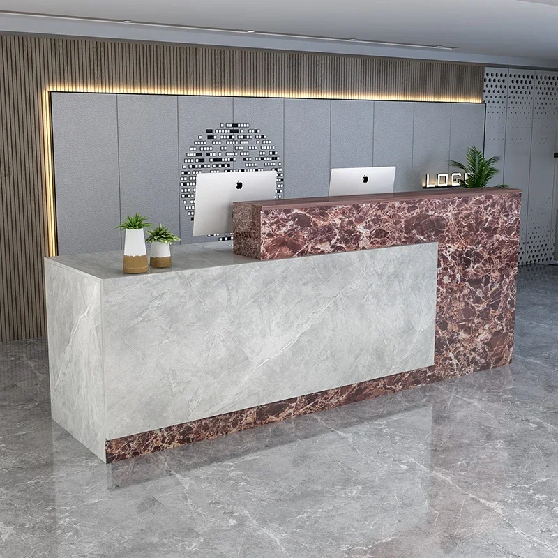 Modern Salon Reception Desk Counter Decorations Beauty Reception Desks Luxury Simple Modern Recepcion Desk Commercial Furniture