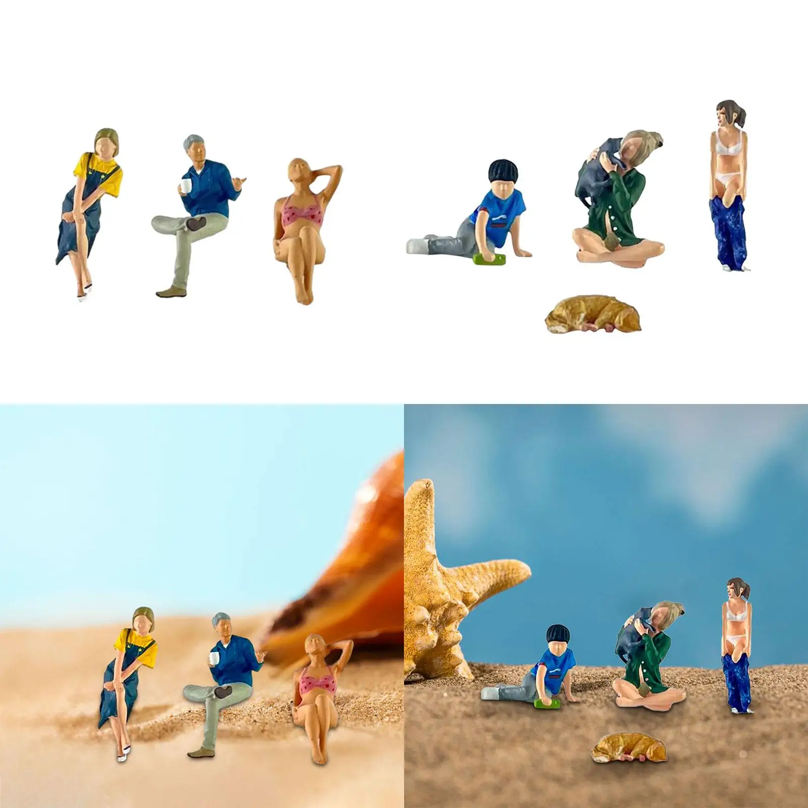 1/64 Diorama Figuur Handbeschilderd Collecties Model Building Kits Desktop Ornament Karakter Beeldjes voor Kinderen Volwassenen Kinderen