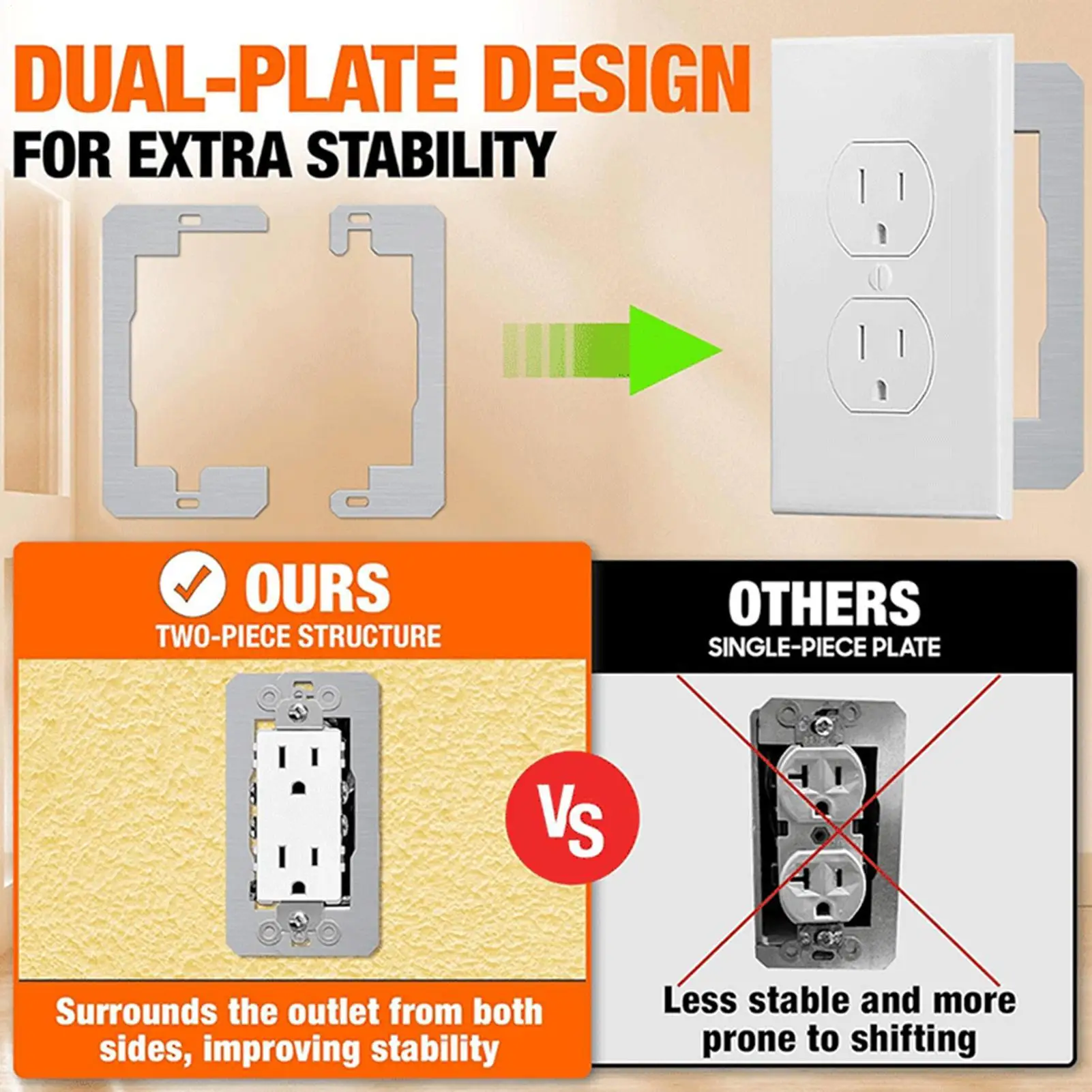 

Electrical Outlet Spacers 10 Pieces Stainless Steel Leveler Receptacle Extender Electrical Box Spacers For Home Renovation