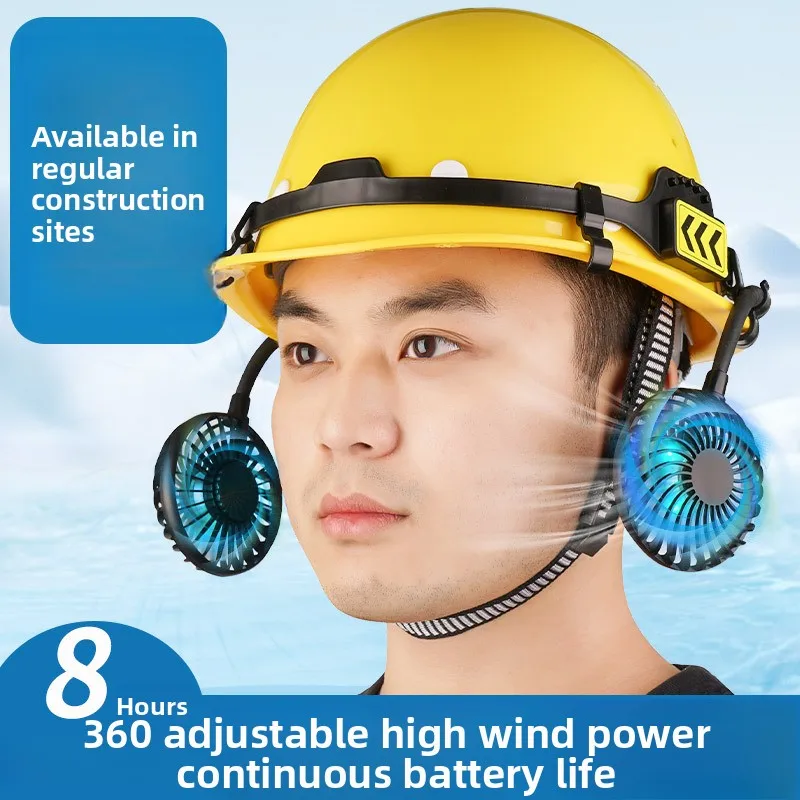 

Fan Helmet Summer Cooling Cooling Breathable Construction Site Sunshade Sun Protection Hat Outdoor Construction Hat