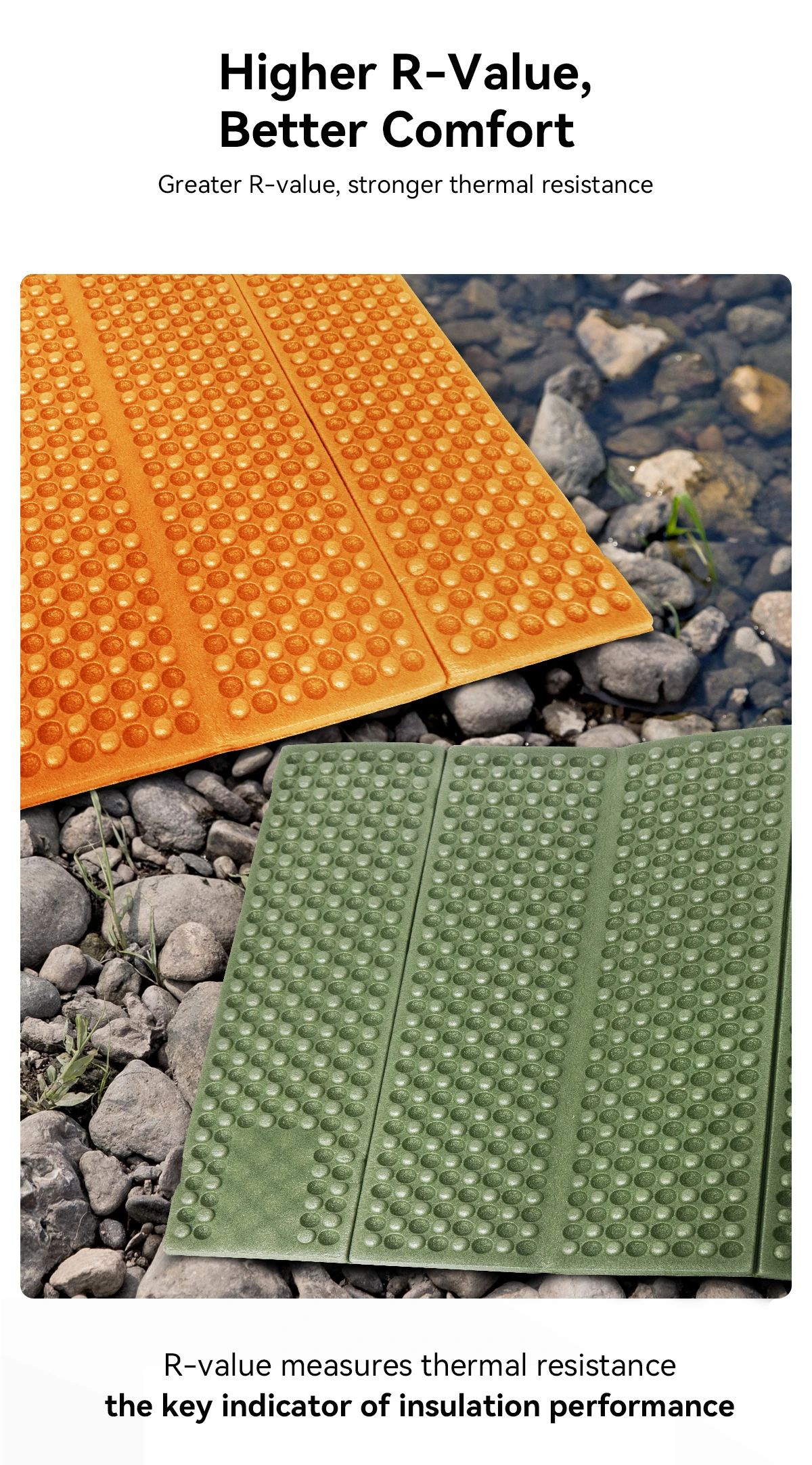 WESTTUNE Aluminiumfolie Eierkarton-Schlafmatte Tragbare Faltbare Isolierte Campingmatte Feuchtigkeitsbeständige Isoliermatte zum Wandern – Detail 4