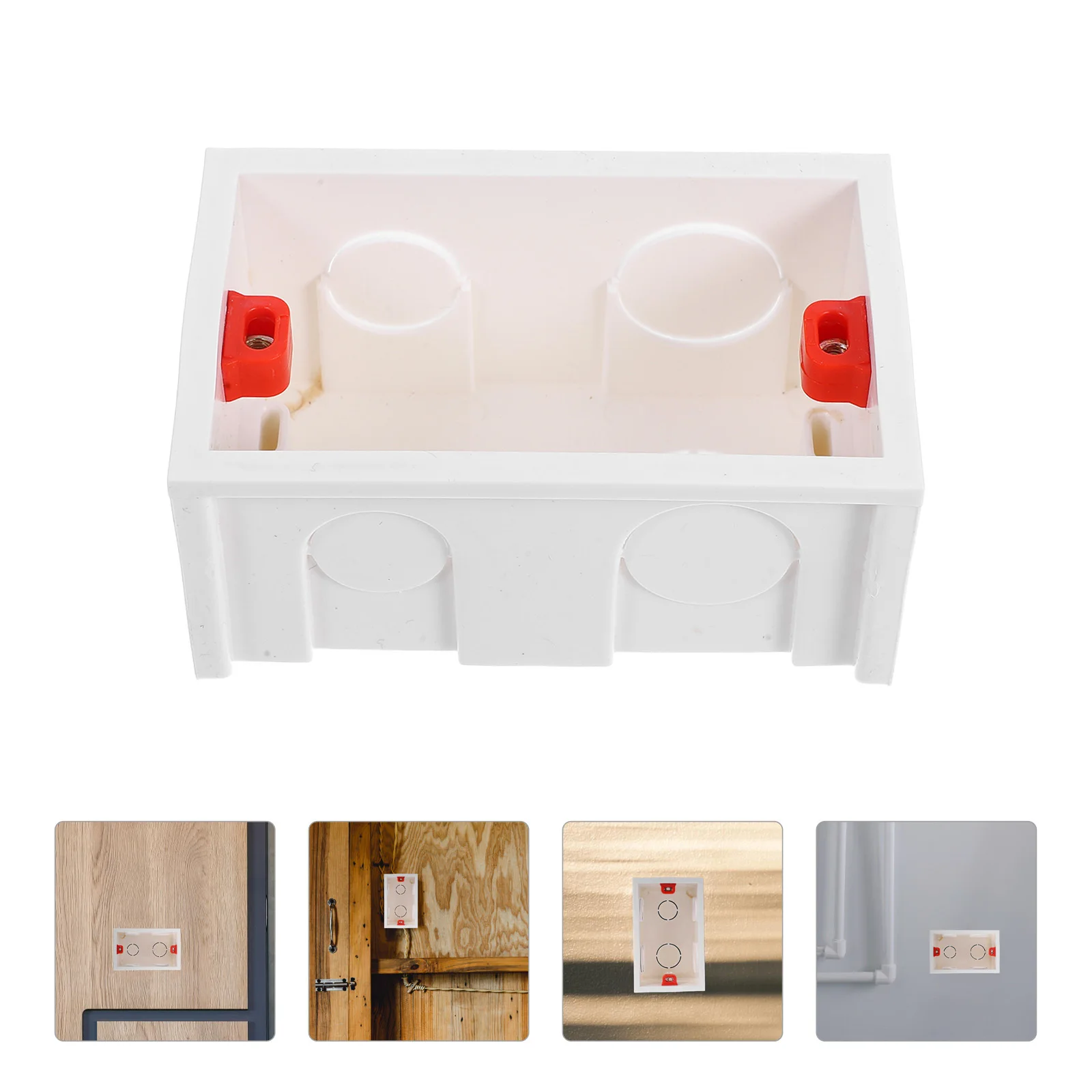 

5 pcs Wall Junction Box Universal Fit For Switches Sockets Waterproof Seal Flush Mount Wiring Electrical Box Hidden Installation