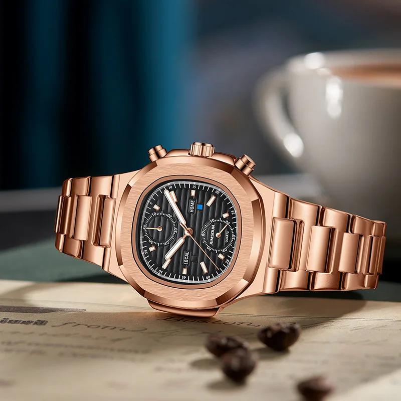 UTHAI CQ294 Business Fashion Quartz Watch Waterproof Luminous Stainless Steel Strap Men's Watch Luxury Clock Gift