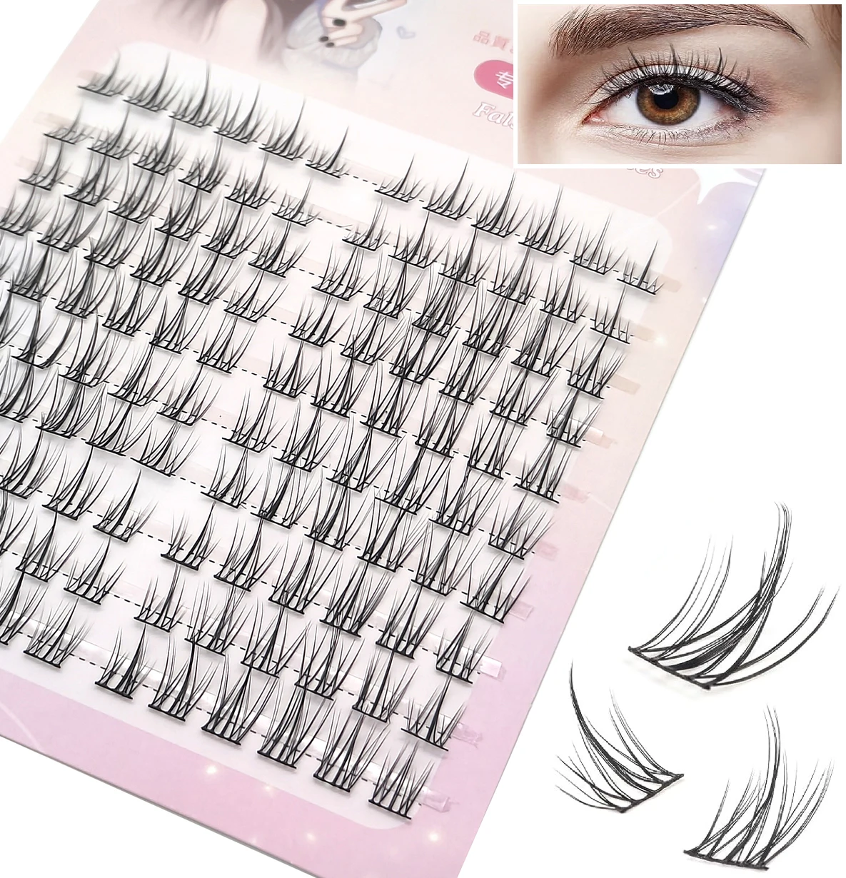 

DIY 120Clusters Sunflower Lashes Extension Volume Eyelashes Fashion Makeup Individual Natural Simulation Segmented Eyelashes