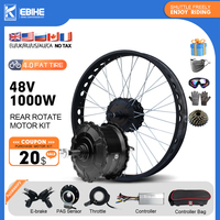 Fat Tire Bike Electric 48V 1000W Wheel Rear Brushless Gear Hub Motor Kit 20/24/26 Inch For Snow ebike Conversion Kit
