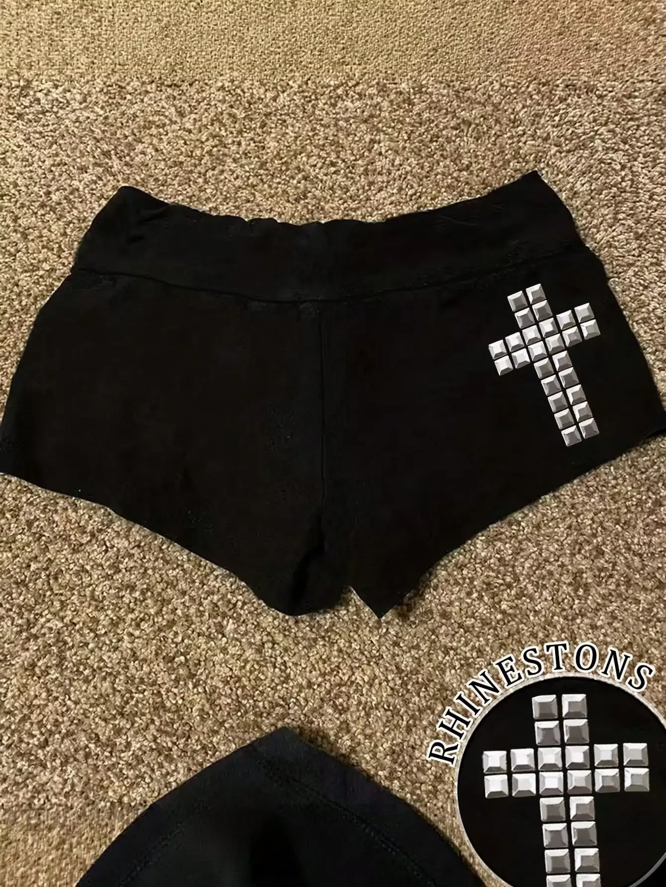 

Glimmora New Rhinestone Embellished Casual Sexy Shorts, Versatile Street Style Sports Shorts For Women, Summer