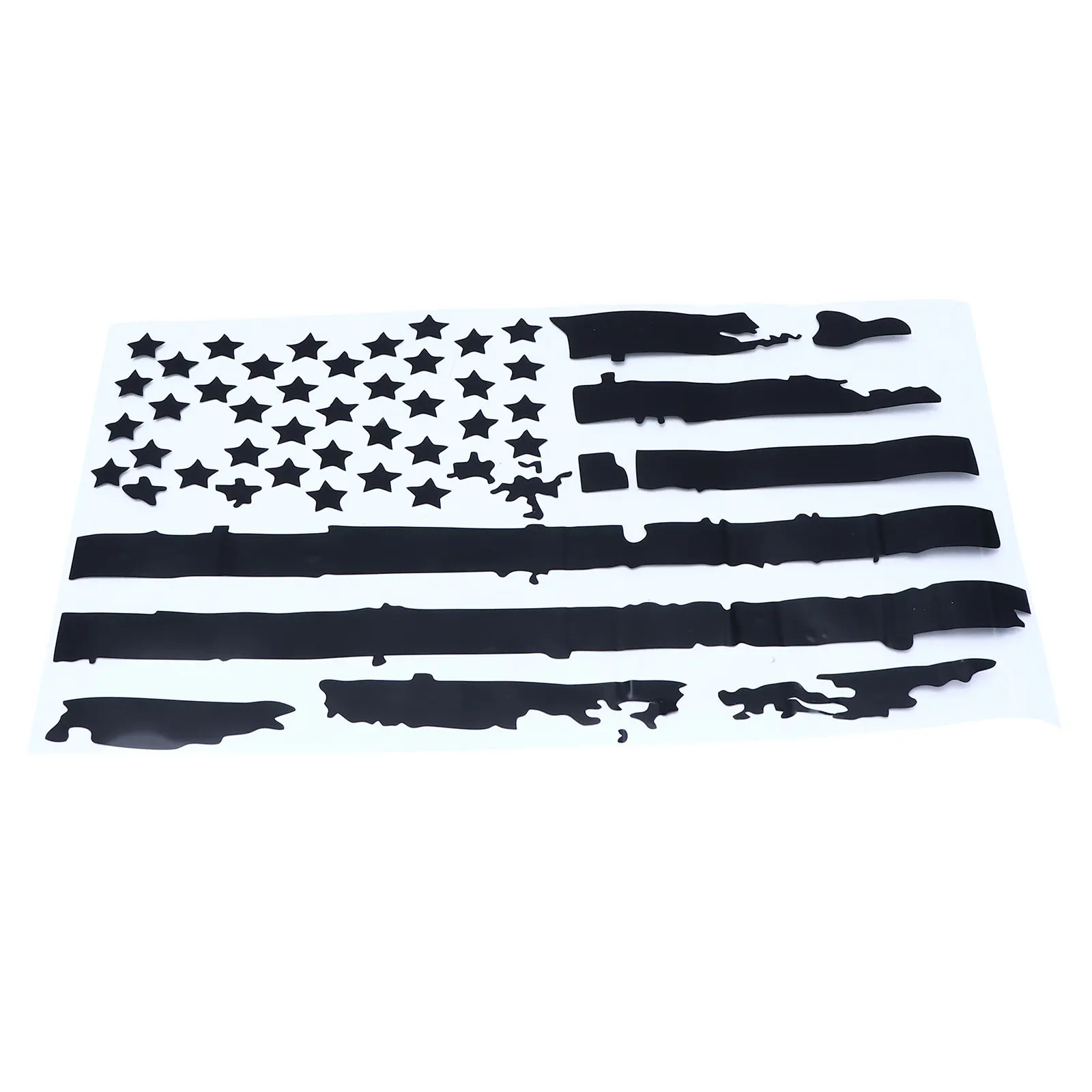 

1PC Engine Hood Sticker 60X33cm Black American Flag Car Decal Bumper Window Decor Non Residue Easy Install Universal Car