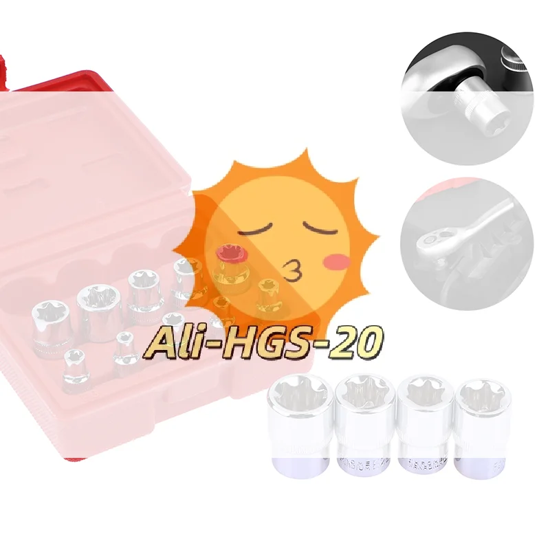 

Набор из 14 торцевых головок E-TORX, высококачественные внешние торцевые головки для болтов с высоким крутящим моментом, набор головок-звездочек