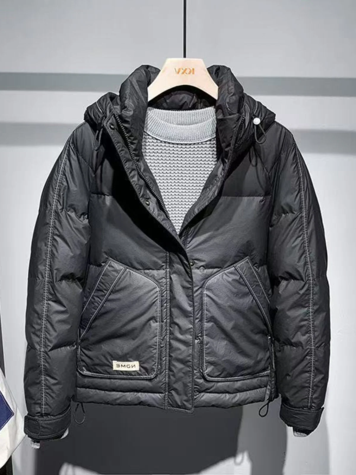 

2025 Winter New Men's Trendy Cotton Jaet with Big kets Loose Casual Warm Retro Japanese Sle Stand Fit Youth Faion