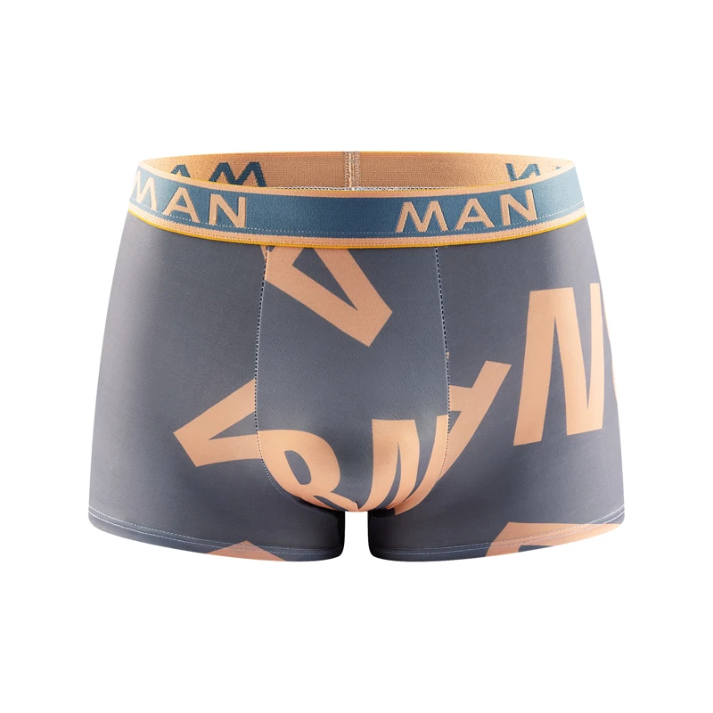 4 Pieces Men Boxers Shorts Underpants Underwear L XL XXL 4 Colors Mixing Sexy Soft Ice Silky Fashion Sports Casual image 2