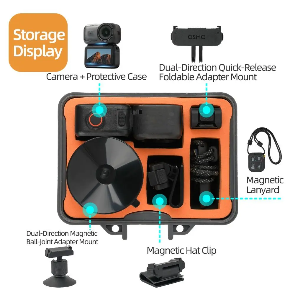 Portable Storage Box Shockproof Waterproof Protective Suitcase Durable Mini Carrying Case for DJI Osmo Nano Camera Accessories