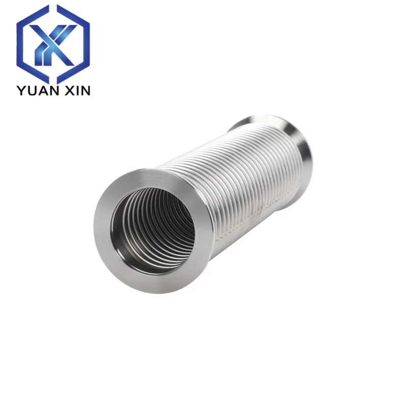 Soffietto ad alto vuoto KF KF16-KF50 100 mm-1000 mm con 2 set di morsetti in acciaio inossidabile