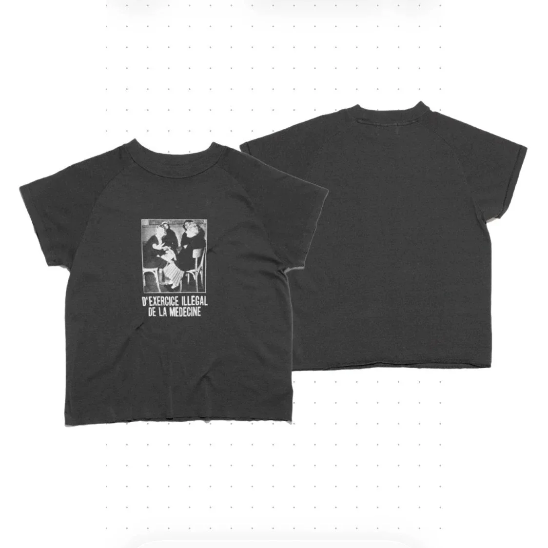 ER/D 25fw shoulder sleeve T-shirt washed short sleeve T-shirt