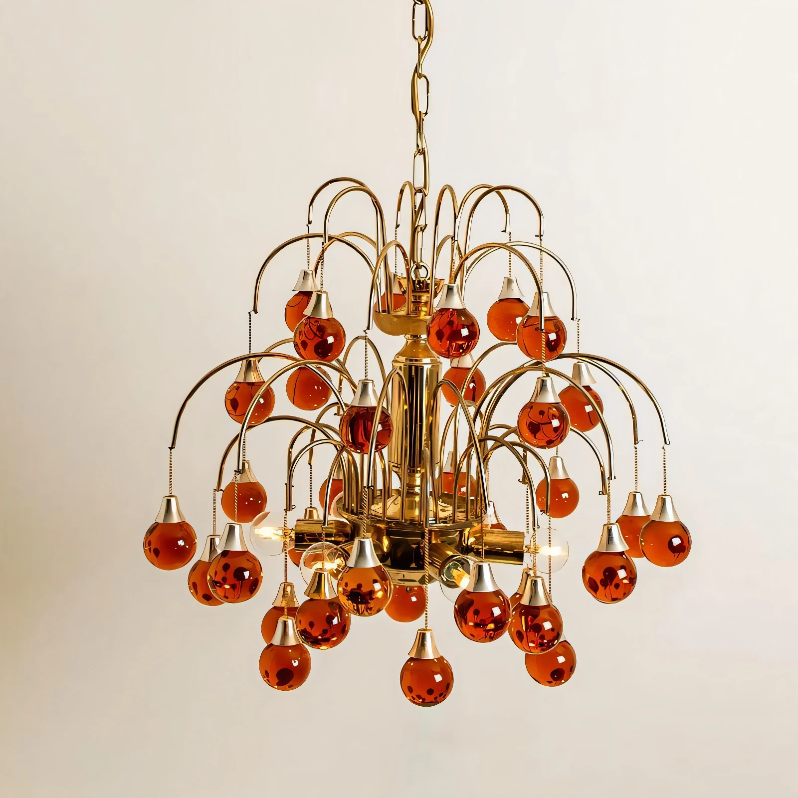 

Italian Crystal Chandelier Red Purple Murano Glass Pendant Light Creative Teardrop Cherry Atmosphere Decor Hanging Lamp