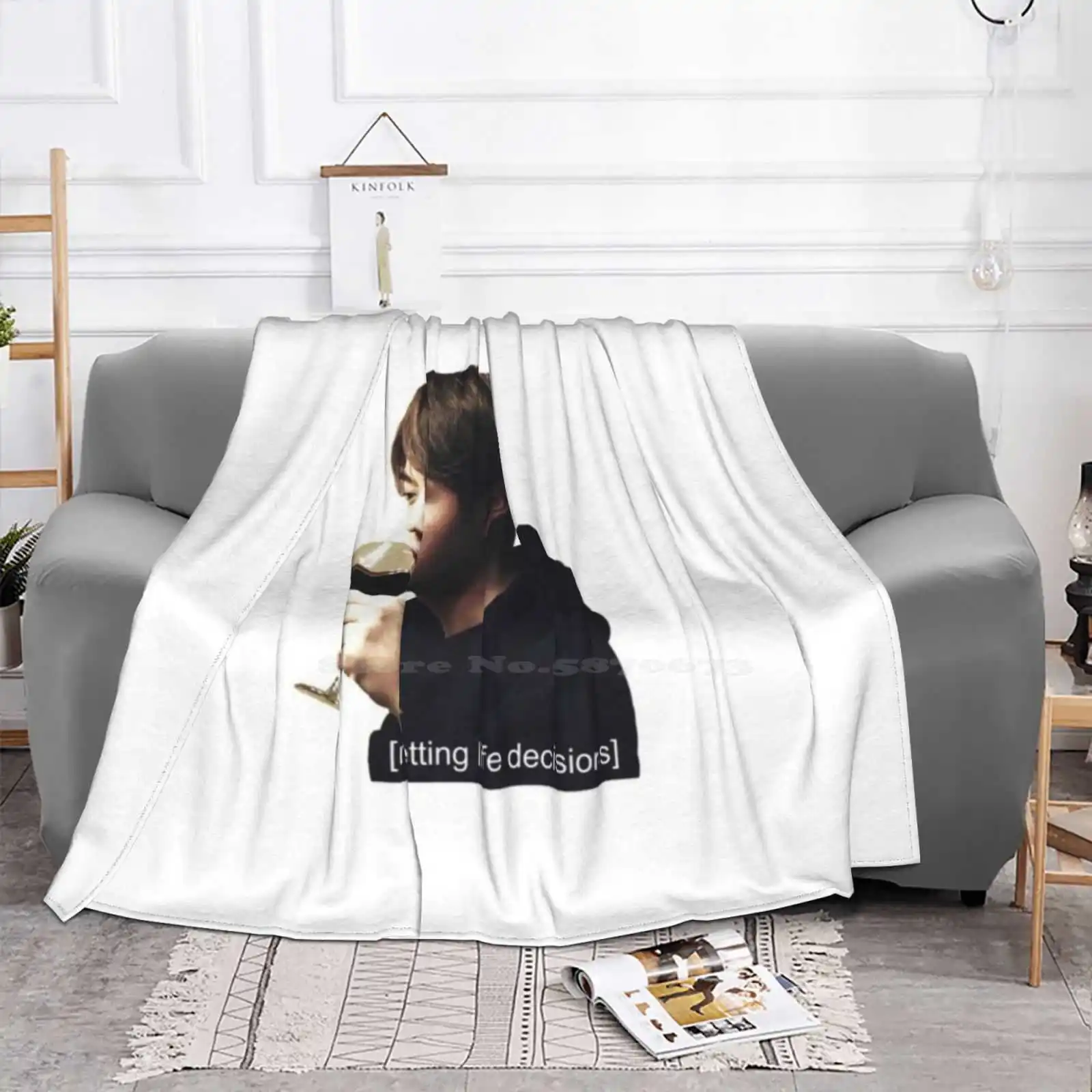 Jin For Home Sofa Bed Camping Car Plane Travel Portable Blanket Kpop Eatjin Kim Seokjin Namjoon Meme Min Yoongi Park Jimin Kim