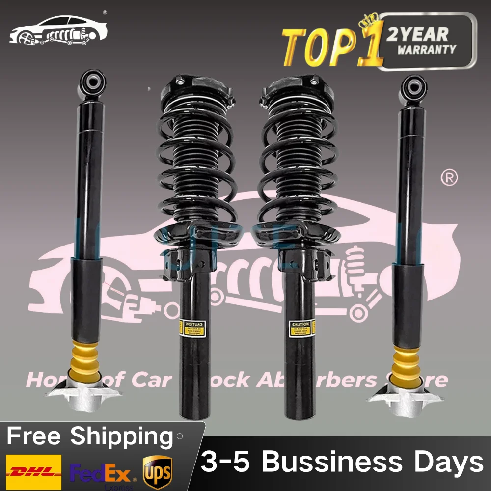 4 Pieces For 8J0413029M 8J0513025A Audi TT TTS TTRS MKII Quattro 2007-2015 Front Rear Left and Right Suspension Shock Absorber