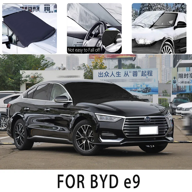 

Carsnow cover front cover for FOR BYD e9 snowprotection heat insulation shade Sunscreen wind Frost prevention car accessories