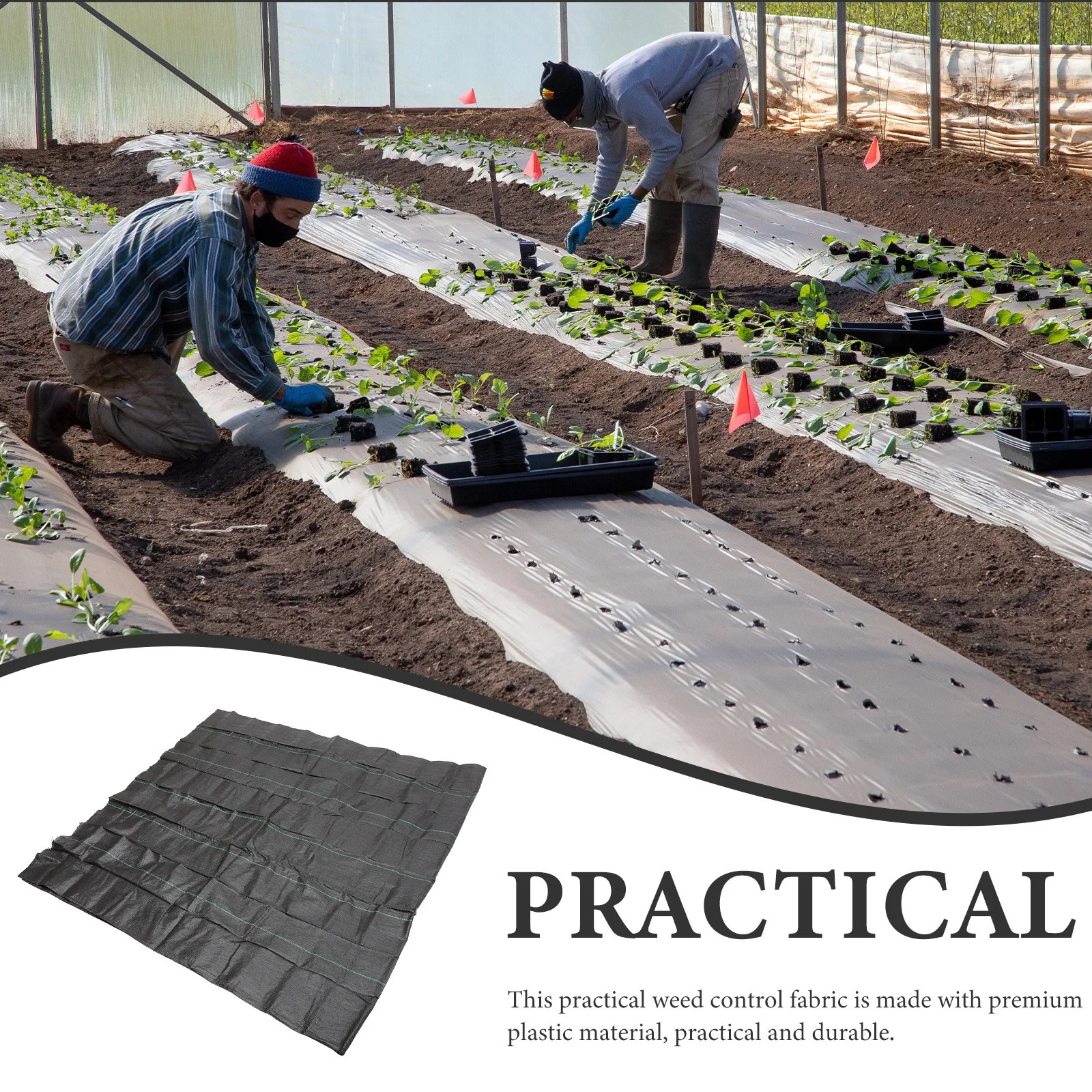 نسيج التحكم في حاجز الأعشاب في الحديقة، غطاء أرضي بلاستيكي متين، قماش المناظر الطبيعية، قماش إزالة الأعشاب الضارة في الهواء الطلق لمسار مزرعة البستان