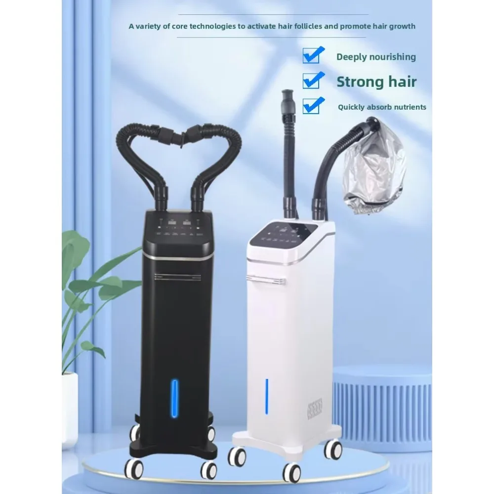 Portable Hand Held Ultrasonic Nano Ozone Steam Machine, Full-Automatic Digital LED Display, Hair Salon Spa Hydrating Oil Baking