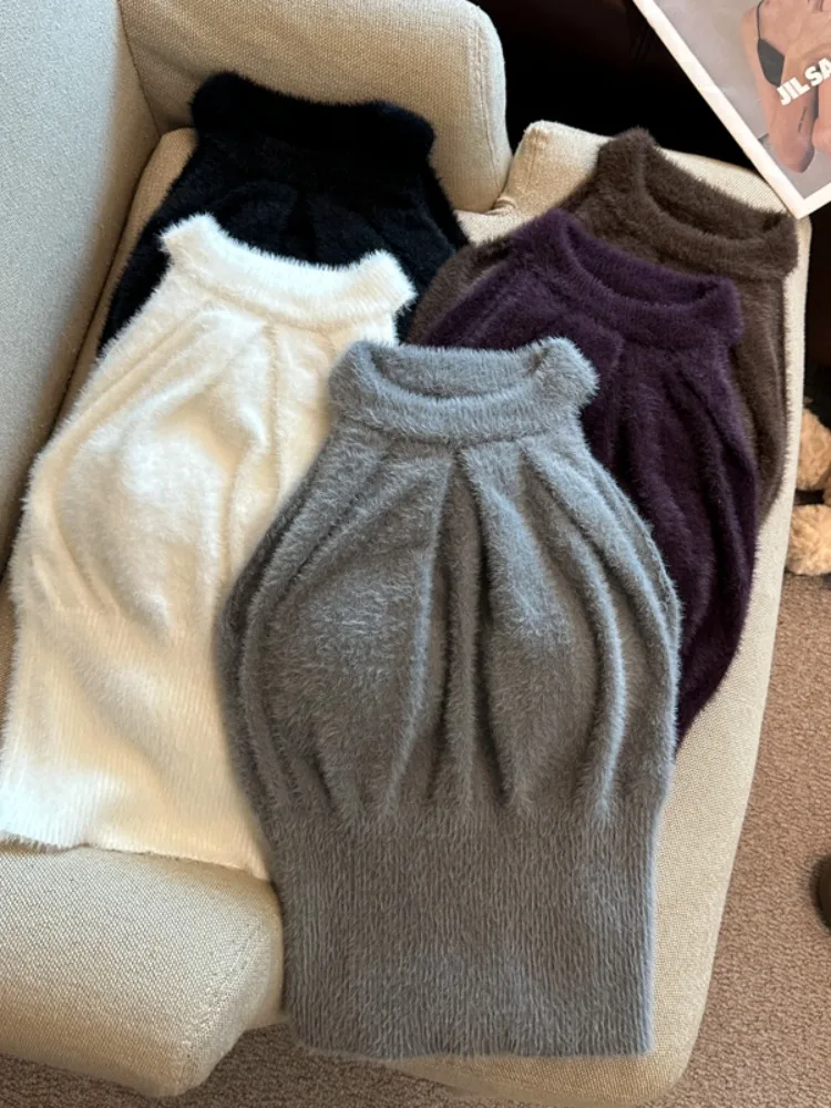 Pure Desire Matte Ne Hängendes Bal-Strick-Röhrenoberteil Damen-Innenbekleidung High-End-Sensation-Oberbekleidung Svel...