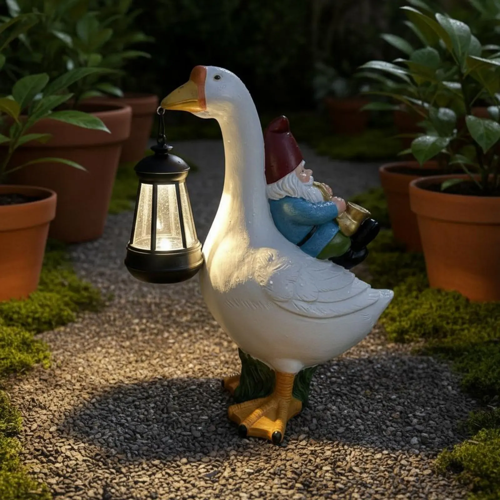 Statue de gnome monté sur une - Outdoor Lighting Traditional avis et prix