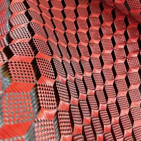 

3K 240gsm 2x2 3D three-dimensional space pattern cloth Real Carbon Fiber Cloth Carbon Fabric 20" / 50cm width，roll up sewing