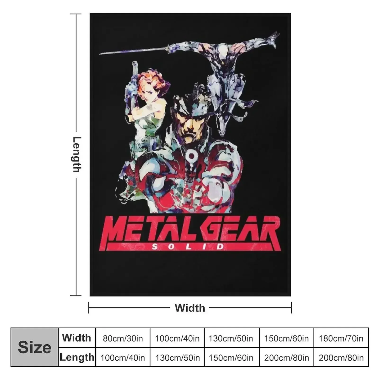 Retro Metal Gear Solid Throw Blanket Multi-Purpose Thin Bed Fashionable Blankets For Bed Blankets