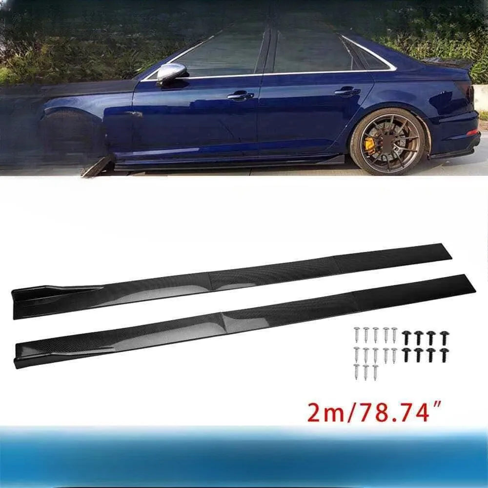 

For Audi A4 S Line Sedan 4-Door 78.7"in Side Skirt Extensions Splitter Rocker 2m United States