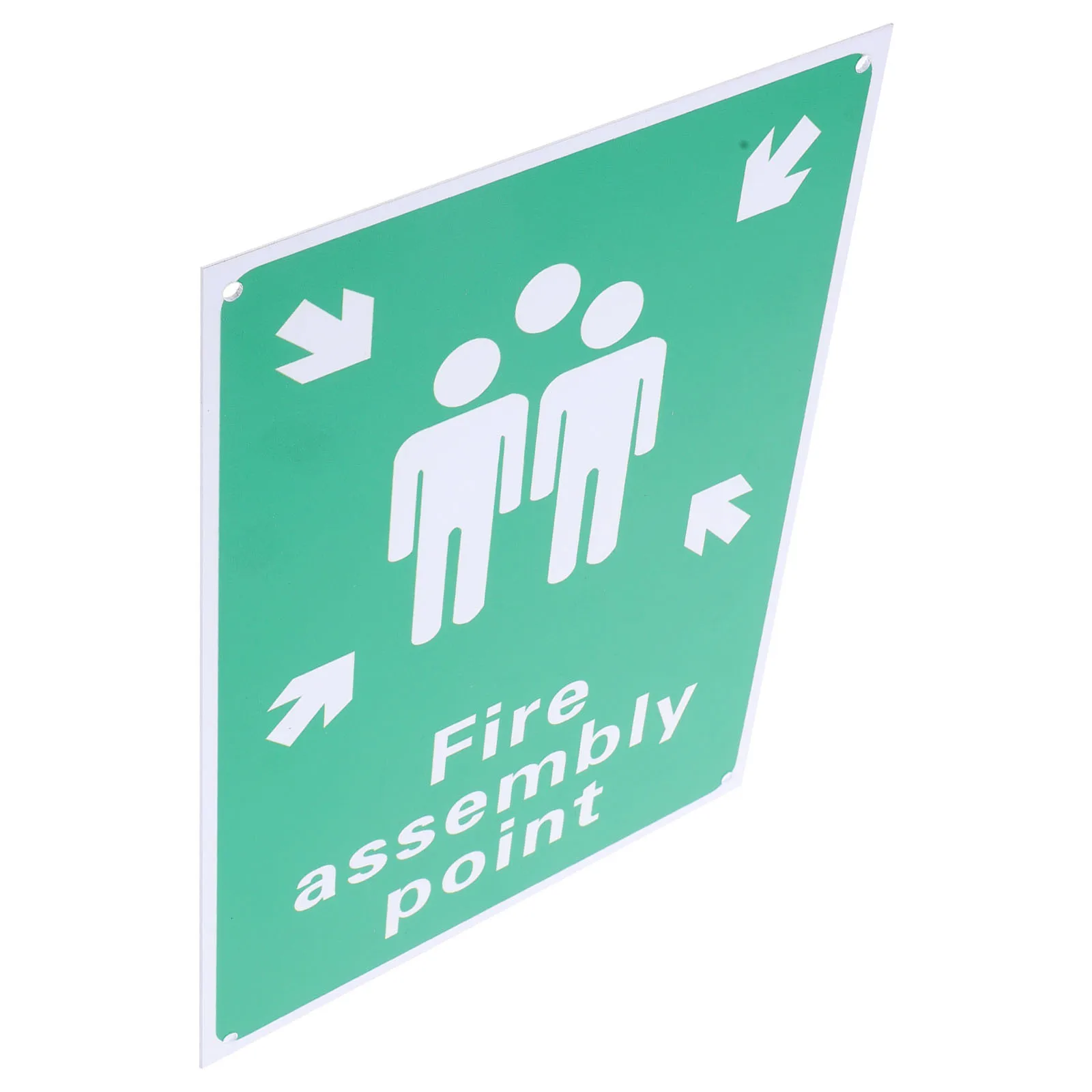 Aluminum Fire Safety Warning Sign Easy Install Emergency Assembly Point for Outdoor Use Fire Assembly Point Sign
