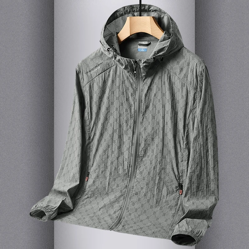 

Легкая дышащая летняя спортивная повседневная свободная куртка большого размера для активного отдыха, с защитой от солнца, из ледяного шелка