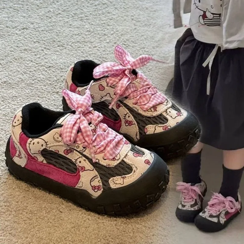 

Kawaii Hello Kitty Sanrio Students Cute Cartoon Comfortable Sneakers Children Outdoor Non Slip Running Shoes Gift for Kids