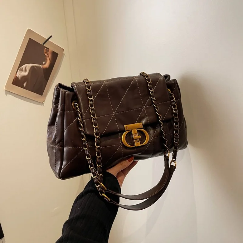 

Элегантная женская сумка через плечо, изготовленная из прочной кожи, классический винтажный повседневный стиль в стиле Парижа ​