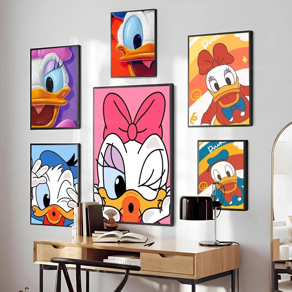 

Disney Cartoon Donald Duck Poster Cute Anime Canvas Painting Wall Art Bedroom Home Living Room Decoration Picture Children Gifts