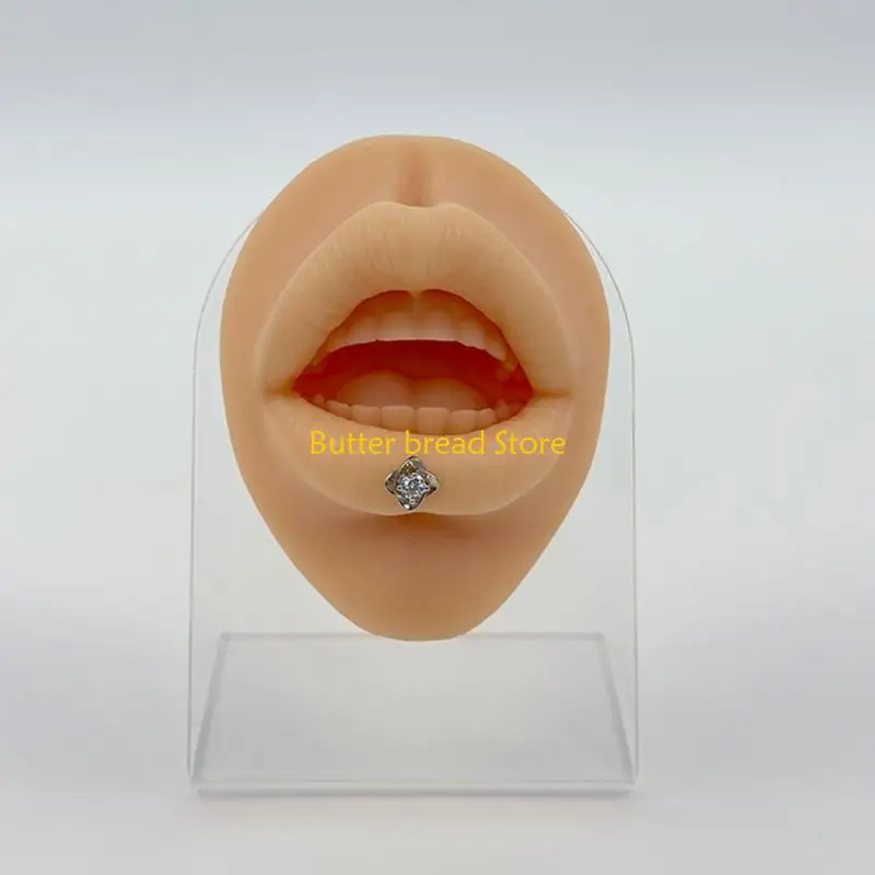 W89C Realistic Facials Piercing Practice Model For Medicals Train Skill Development