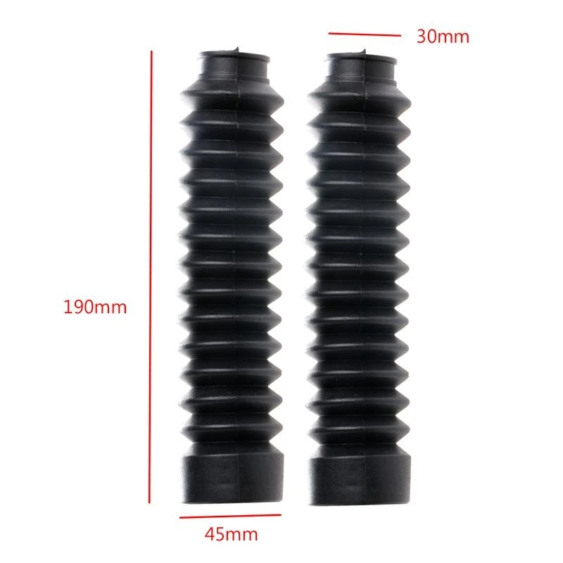 New 2Pcs 30mm Universal Motorcycle Rubber Front Fork Cover Gaiters New